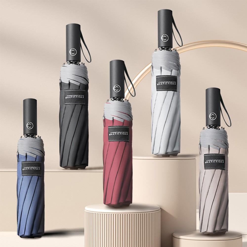 Automatic Three-fold Umbrella With Reflective Strip