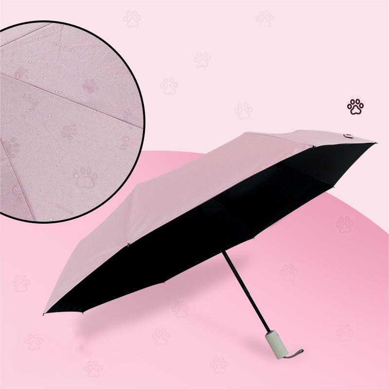 Cat Paw Print Three-Fold Umbrella
