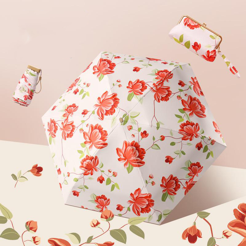 Lady Card Umbrella (Five-Fold)
