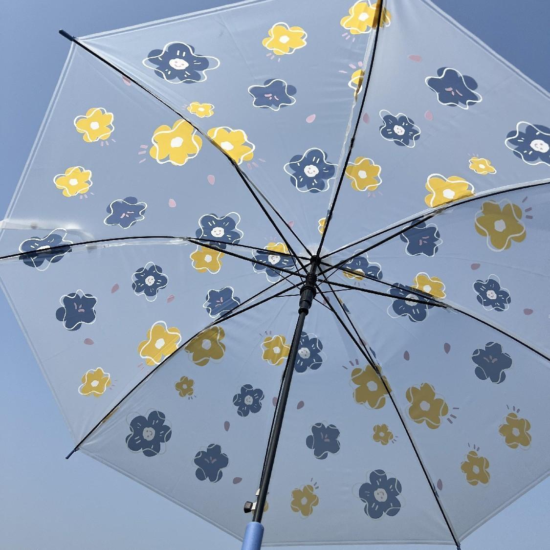 Line Flower Transparent Umbrella