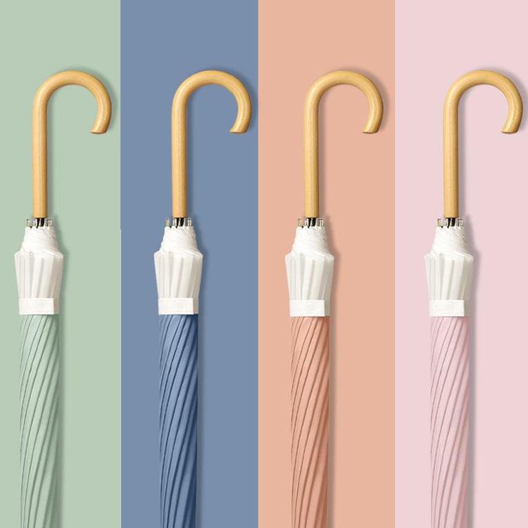 Wood Hook Straight Umbrella