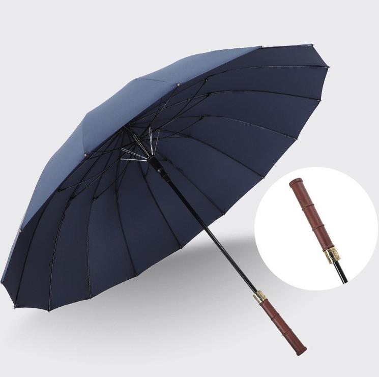 Bamboo Handle Straight Umbrella