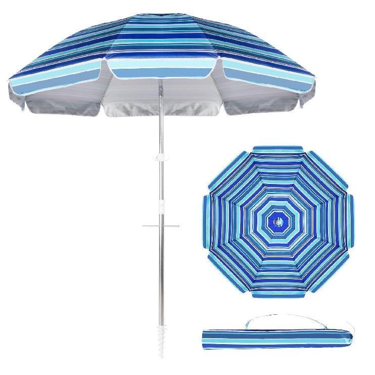 Blue Striped Beach Umbrella